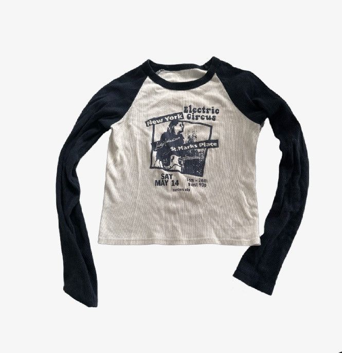 Brandy Melville Brandy Leah Grey and Black Striped Top | Grailed