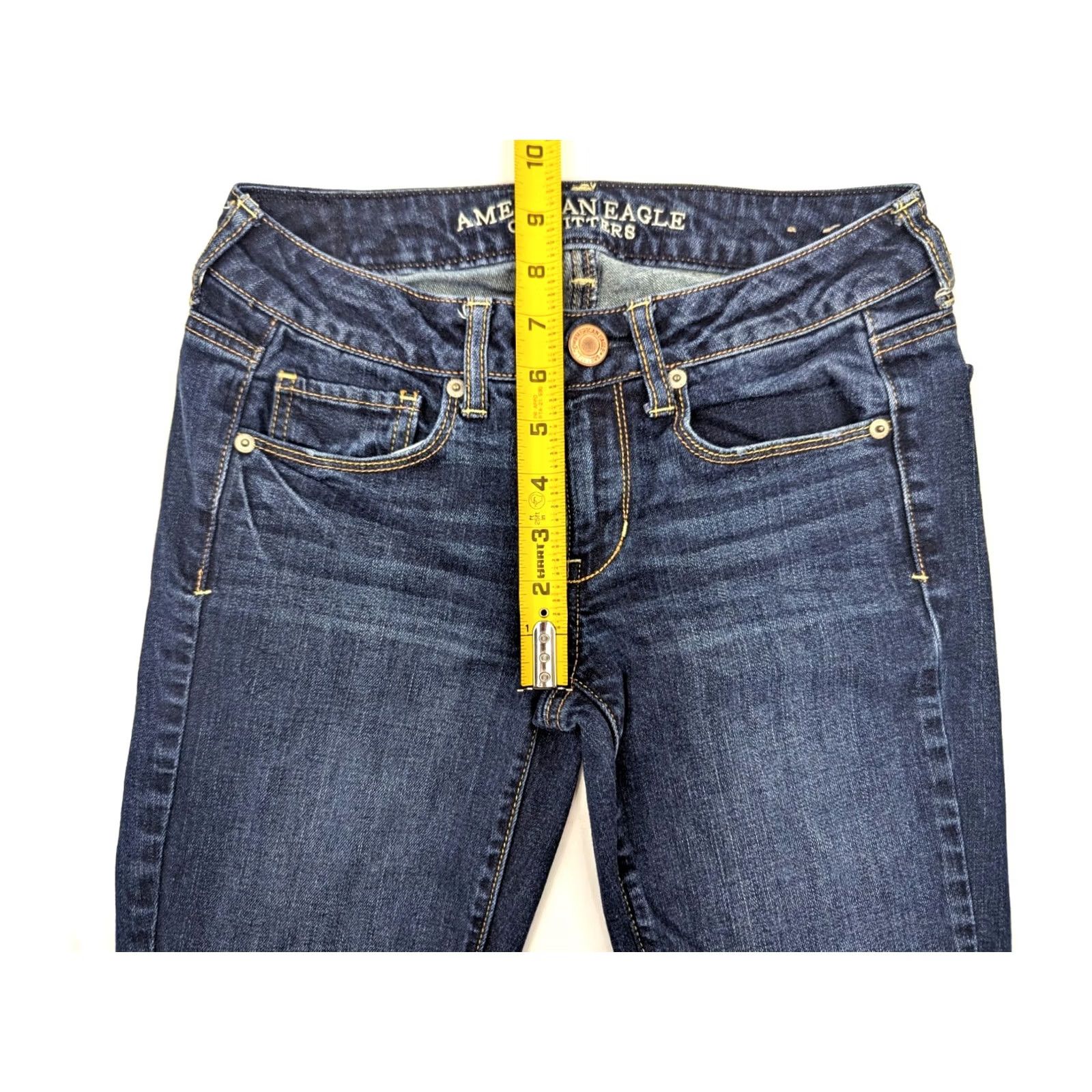 American Eagle Outfitters American Eagle Outfitters Jeans Skinny Womens 2 Short 26x29 Blue Denim EUC Size 26" / US 2 / IT 38 - 4 Thumbnail