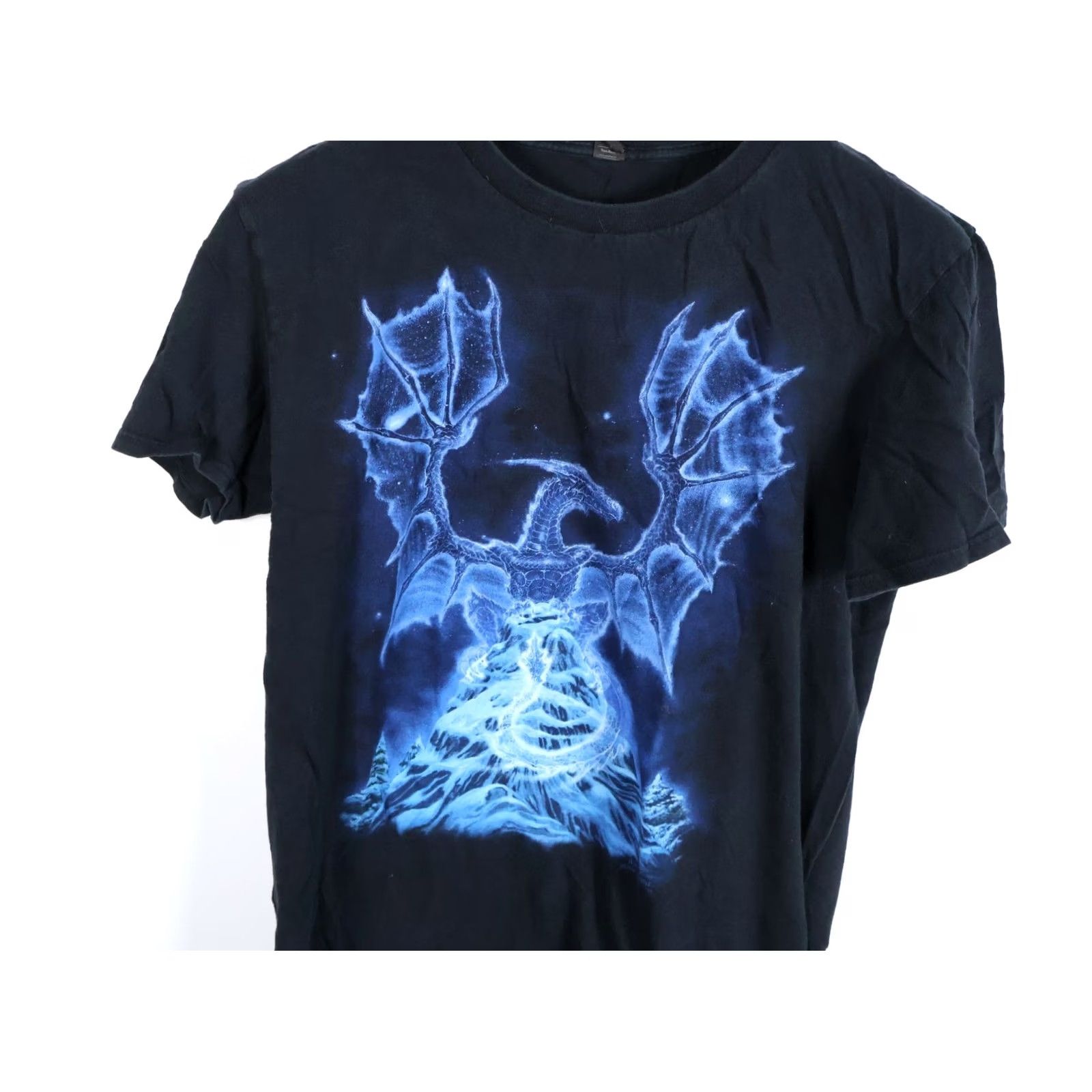Anvil Ed Beard Jr. Dragon T-Shirt Adult Large Black Winter Spirit Graphic Print Gothic Retro 2014 Anvil Mens L Size US L / EU 52-54 / 3 - 7 Thumbnail