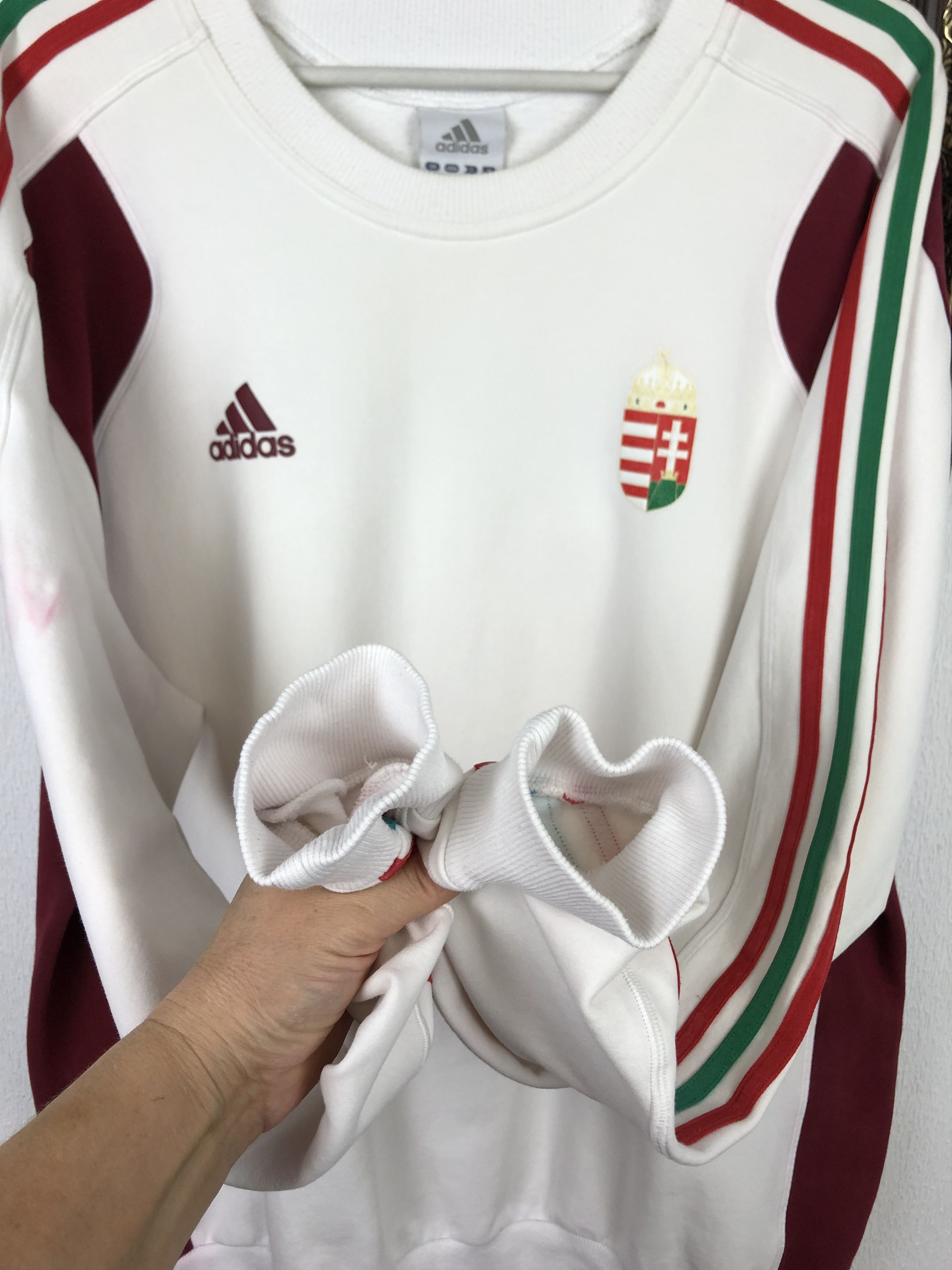 Adidas × Vintage Vintage Adidas Hungary Football Sweatshirt Soccer Track Top Size US XL / EU 56 / 4 - 4 Thumbnail