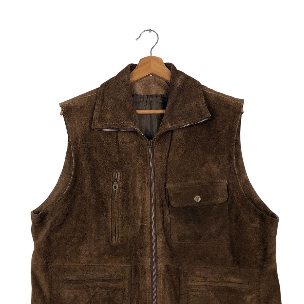 Japanese Brand 📌Vintage Genuine Leather Vest Unbranded Issey Miyake Size US M / EU 48-50 / 2 - 4 Thumbnail