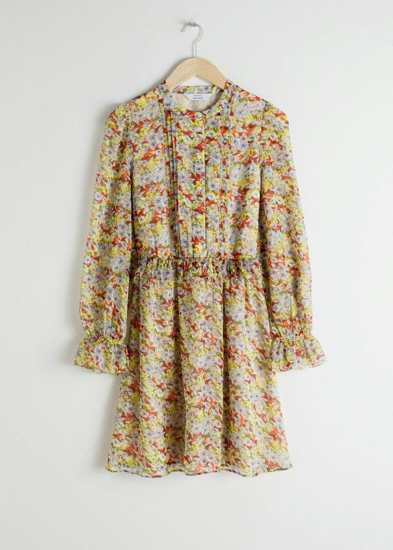 & Other Stories & Other Stories Floral Ruffled Mini Dress Dress Size S / US 4 / IT 40 - 1 Thumbnail