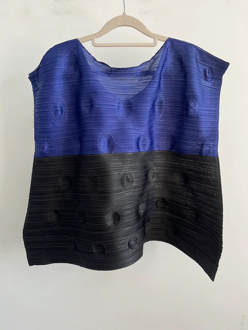Issey Miyake Issey Miyake size:5 Blue and black color-matched stress-re Size S / US 4 / IT 40 - 2 Thumbnail