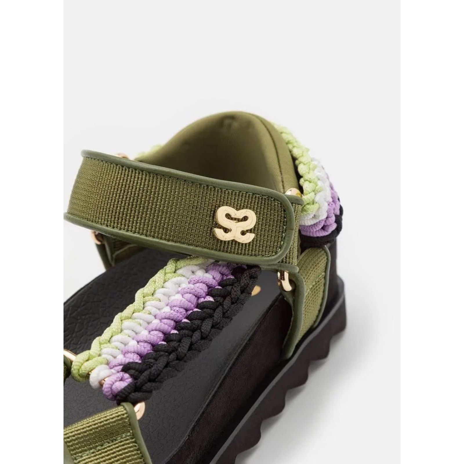 Sandro NEW Sandro Shell And Crochet-knit Braided Sandals 37/ 6.5 Size US 6.5 / IT 36.5 - 2 Thumbnail