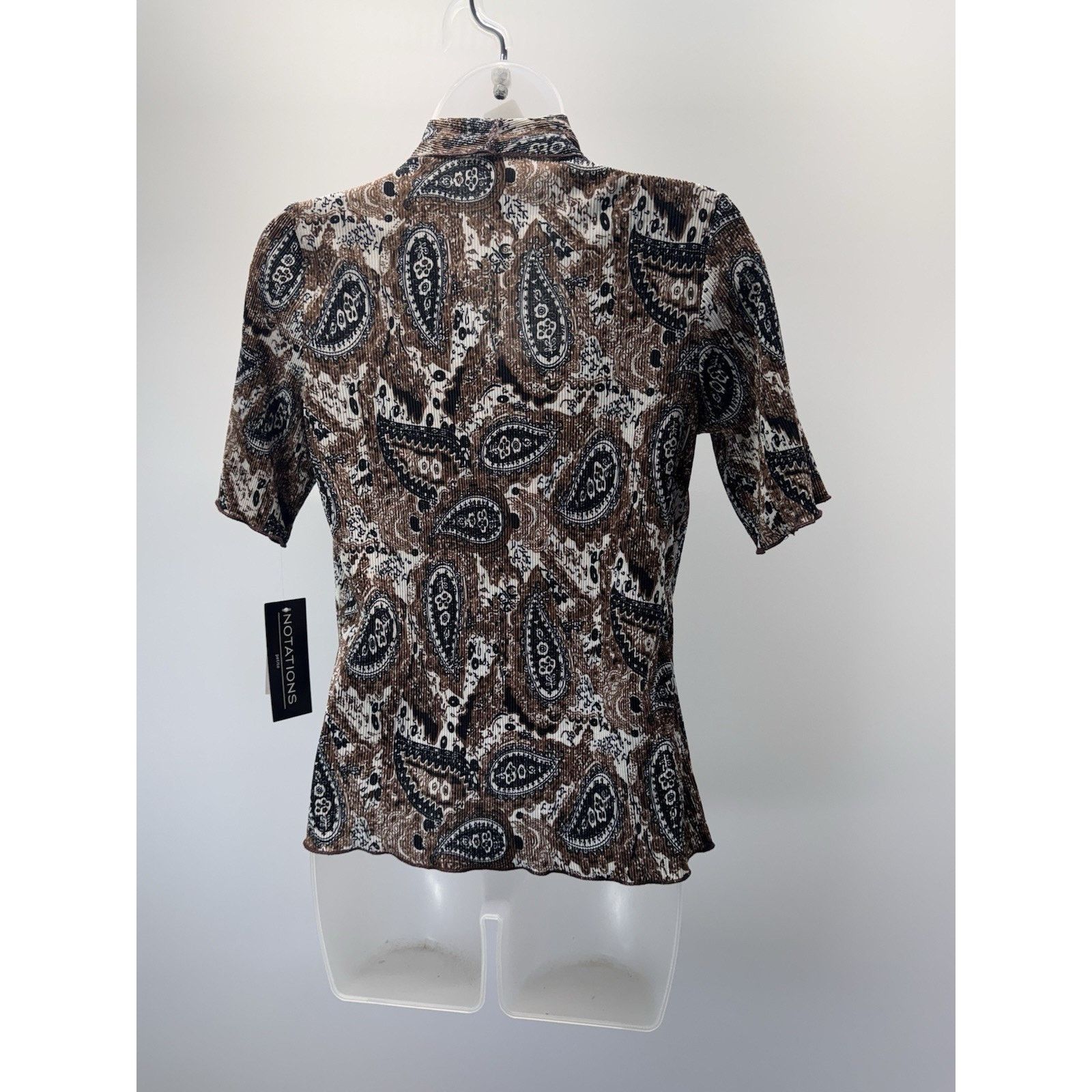 Other Notations Shirt Women’s Petite S Cardigan Tank Cream Brown Size S / US 4 / IT 40 - 2 Thumbnail