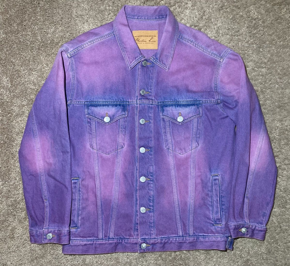 Martine Rose AW19 Martine Rose Dyed Pink Faded Denim Jacket Type 3 Rust Size US S / EU 44-46 / 1 - 1 Thumbnail