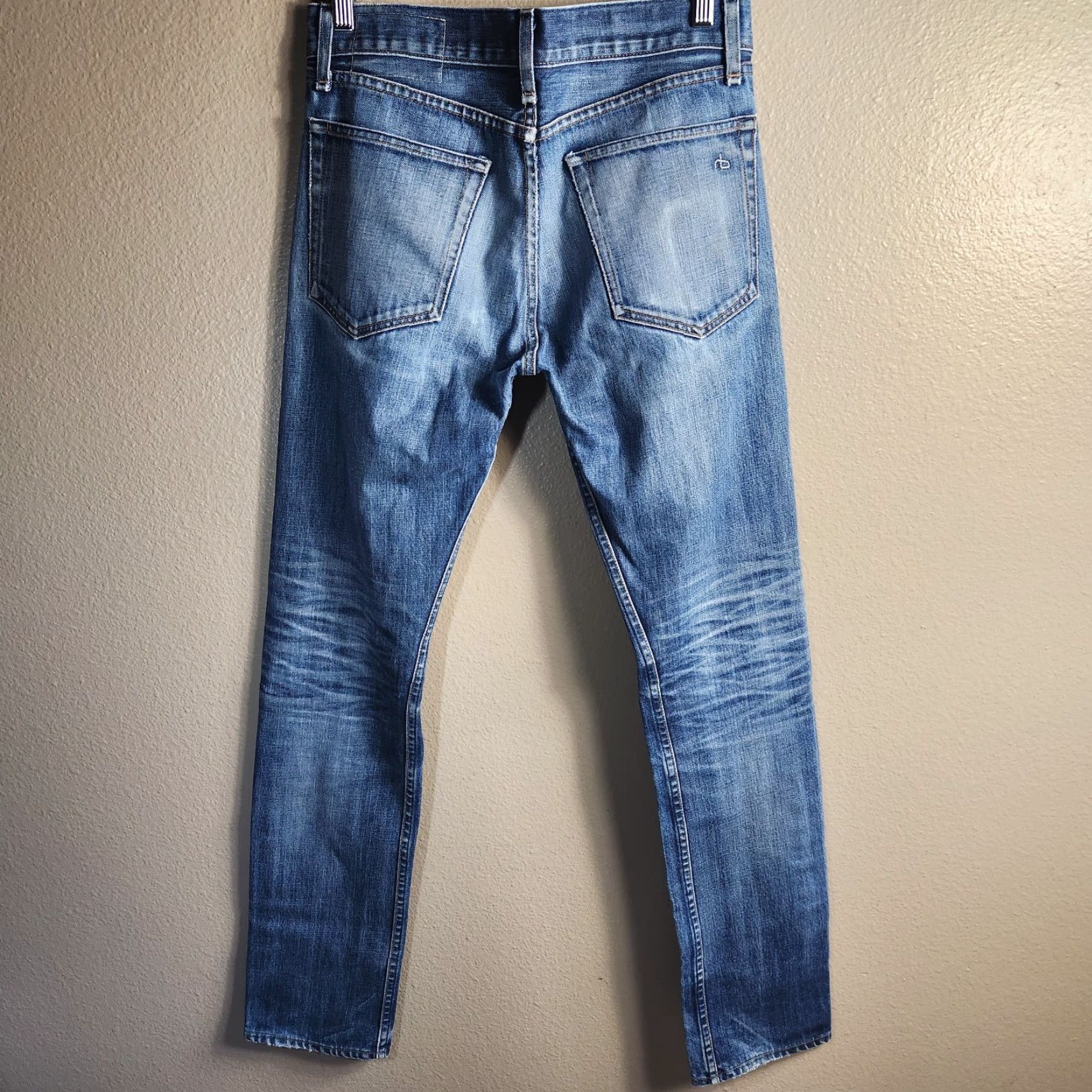 Rag & Bone VINTAGE Rag Bone Mens Jeans Slim Straight Button Fly 31 34 Inseam Blue 100% Cotton M2051551 Size US 31 - 5 Thumbnail