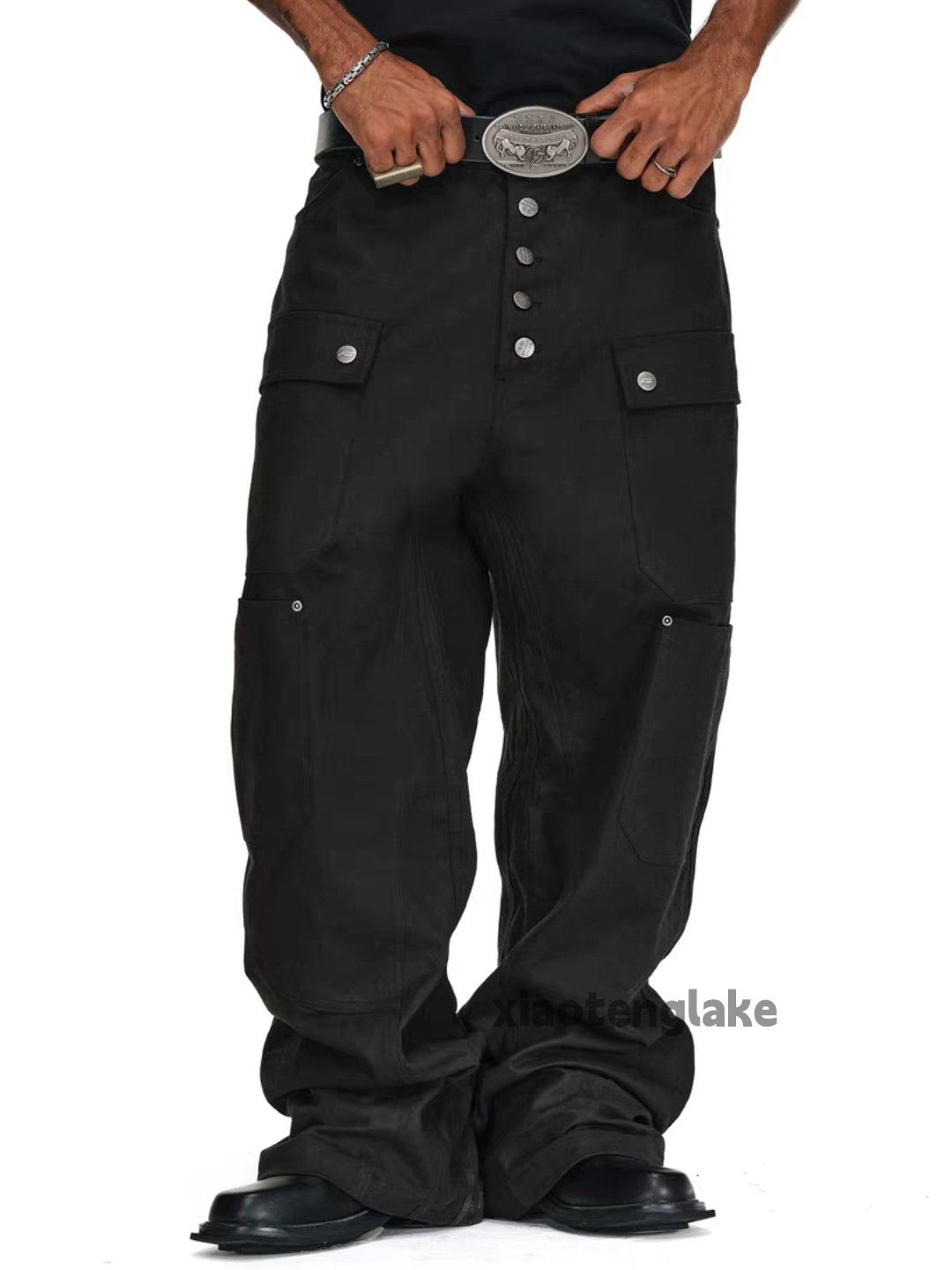 Designer Unisex outdoor utility loose baggy skate hiphop pants Size US 32 / EU 48 - 7 Thumbnail