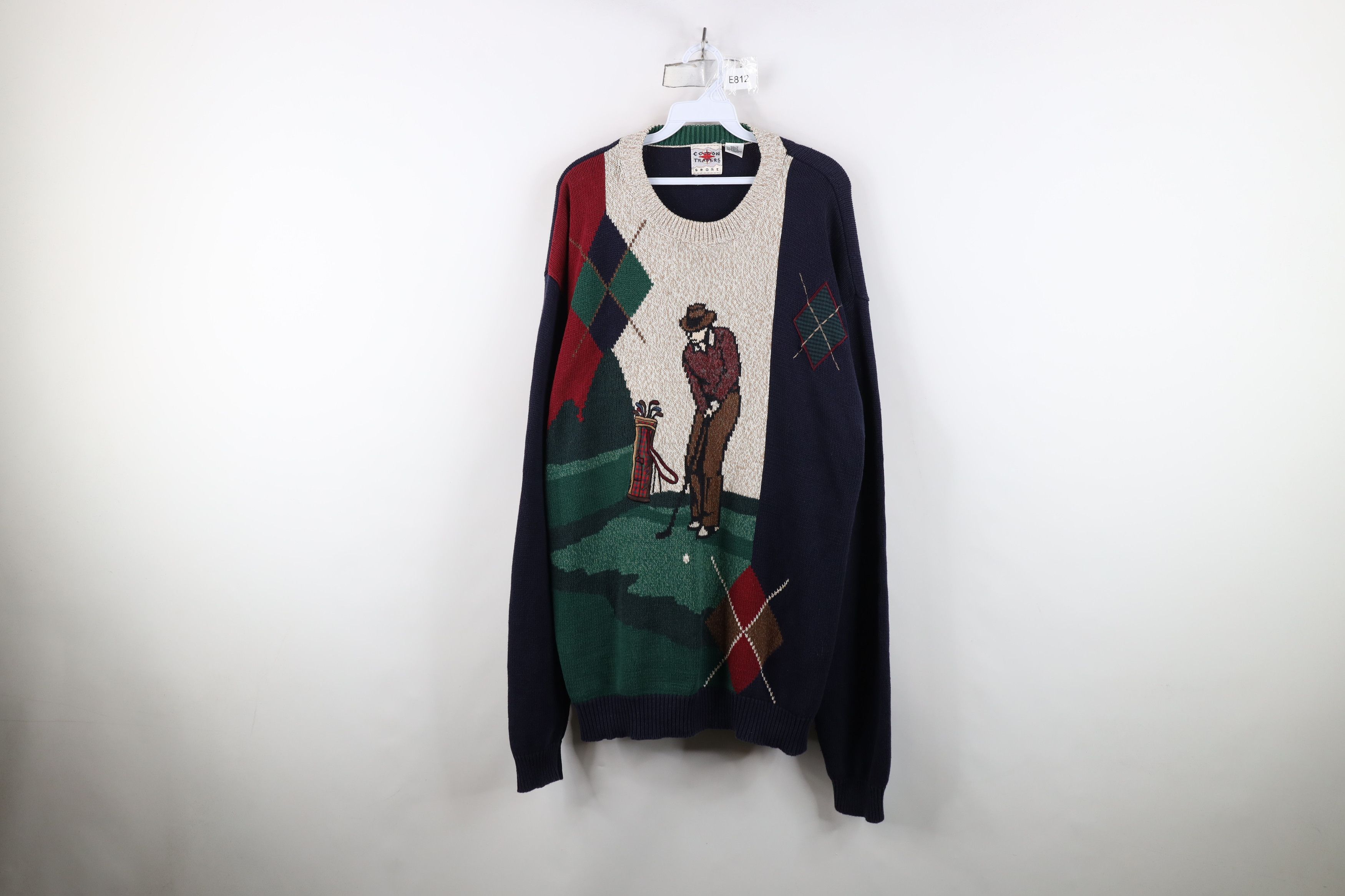 Vintage Vintage 90s Streetwear All Over Print Knit Crewneck Sweater Size US XXL / EU 58 / 5 - 1 Thumbnail