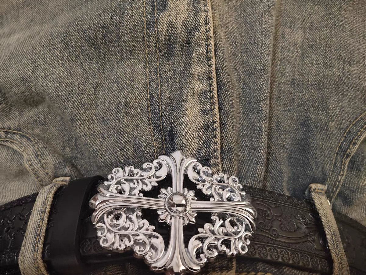 Other Retro vintage black carved western leather belt Size ONE SIZE - 5 Thumbnail