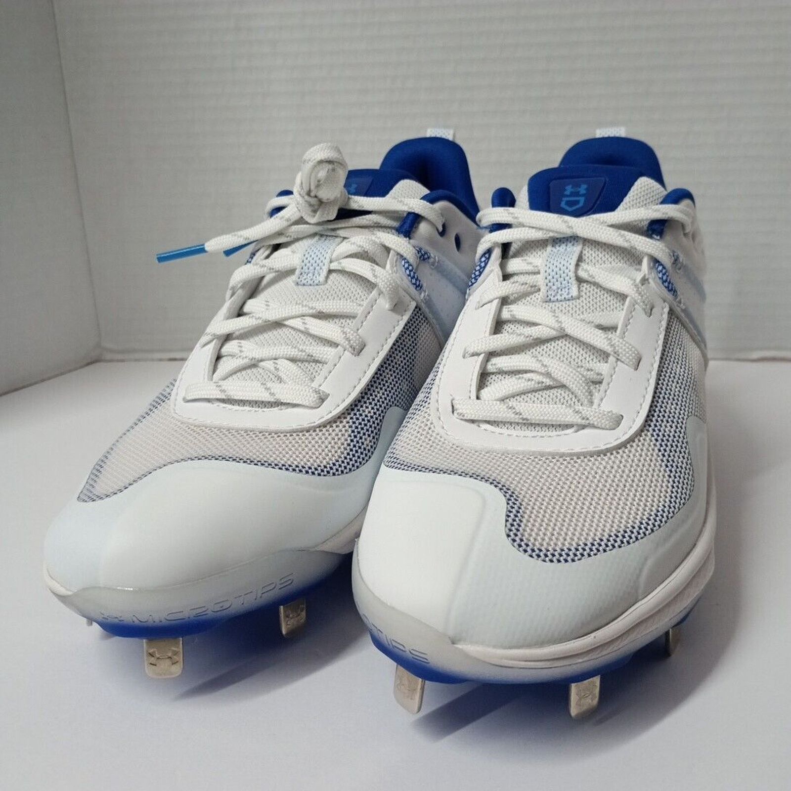 Under Armour Under Armour Metal Softball Cleats Women’s Size 8 White Blue Size US 8 / IT 38 - 1 Thumbnail