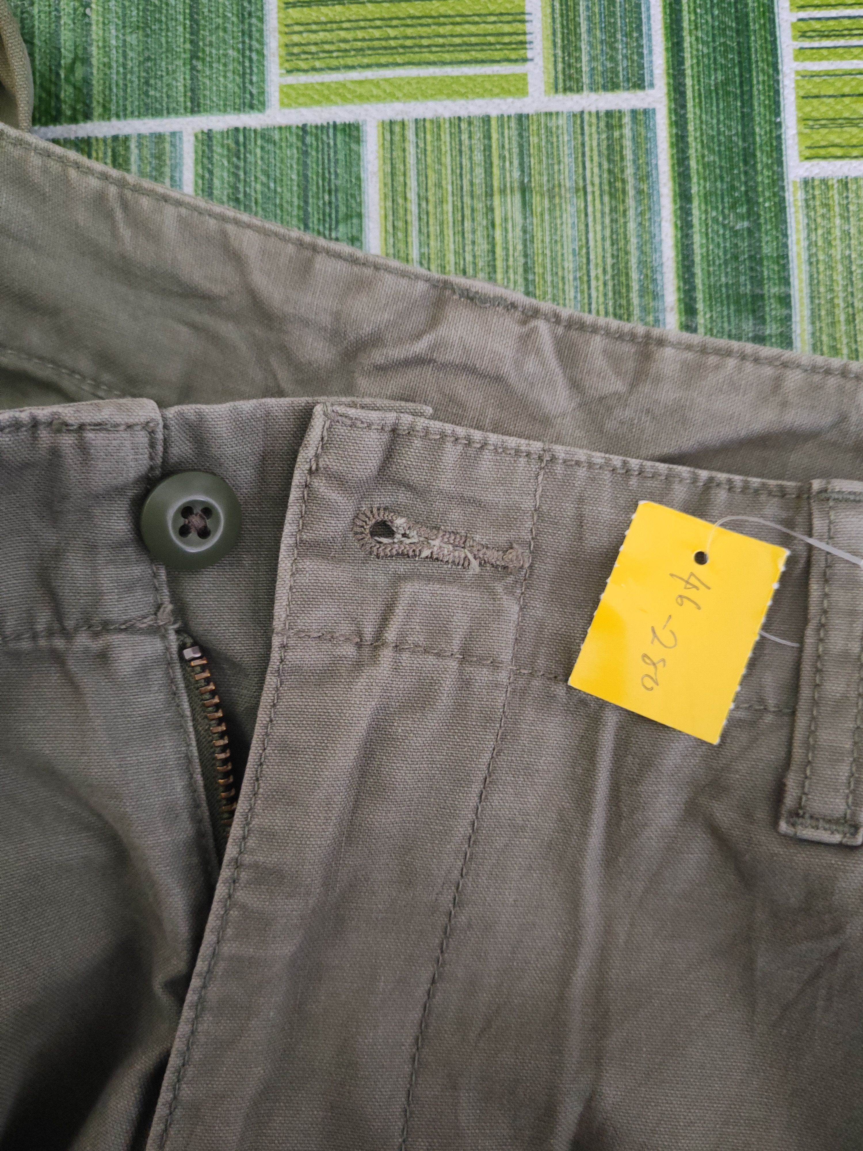 Japanese Brand DL Uniqlo Army Green Faded Multipocket Cargo Pants #46-280T Size US 36 / EU 52 - 14 Thumbnail