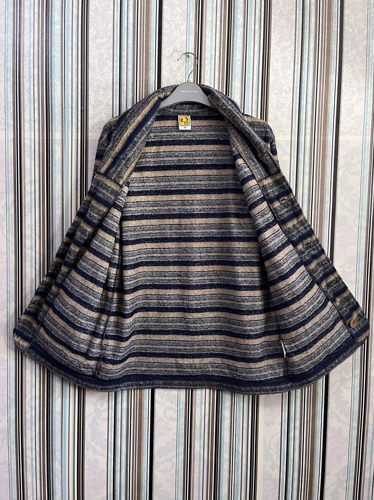 Hang Ten fleece striped wool button #D2 Size US M / EU 48-50 / 2 - 3 Thumbnail