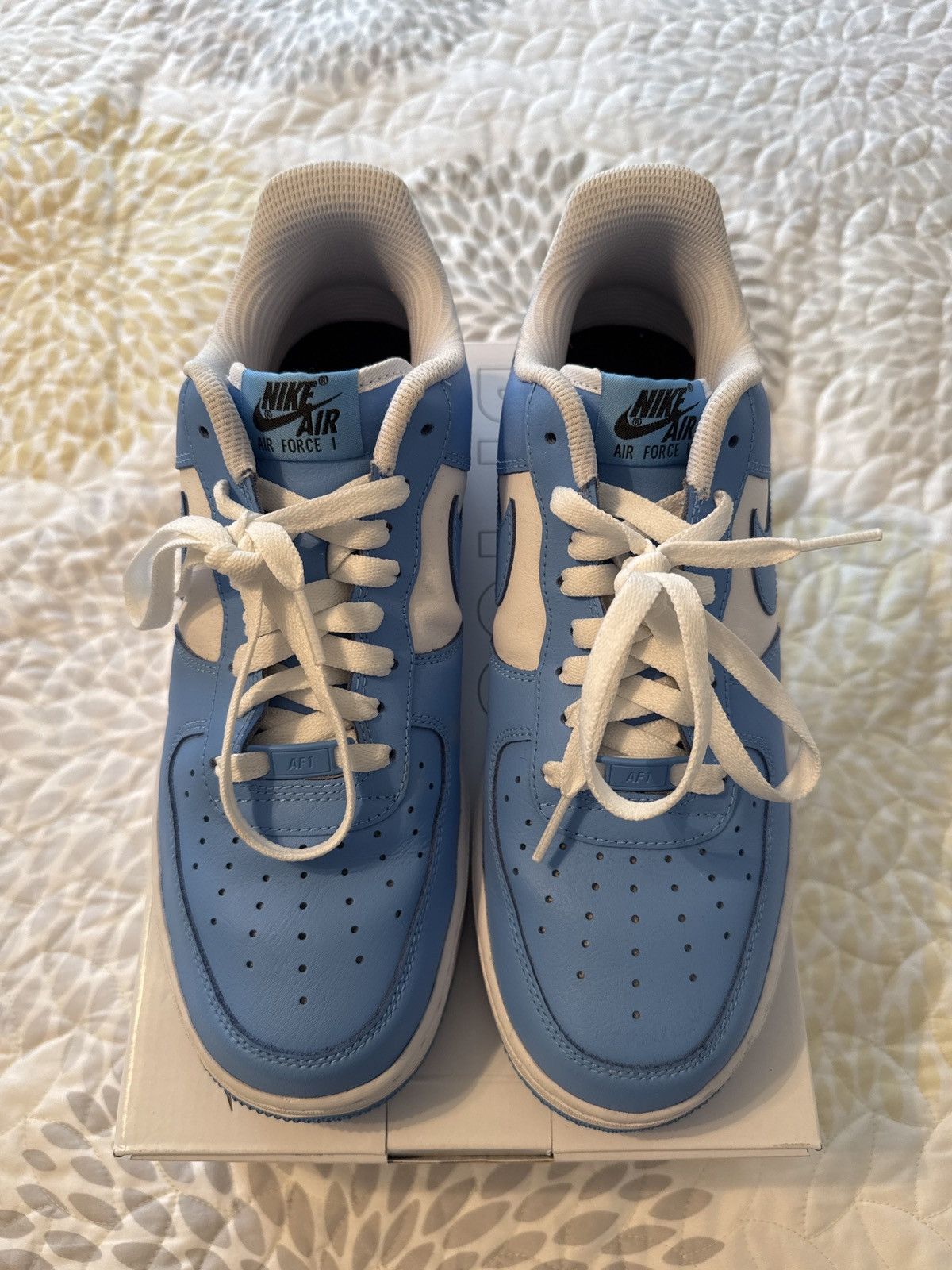 Nike Unc blue custom Nike Air Force 1 Size US 9 / EU 42 - 2 Thumbnail