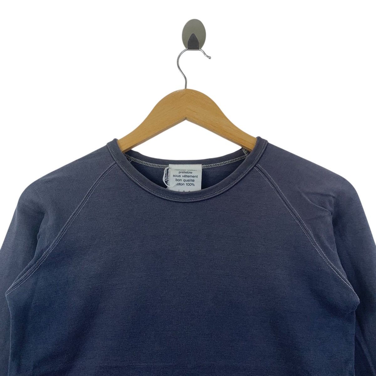 Vintage Vintage INE JAPAN Natural Cotton Sun Faded Indigo Tee Shirt Size S / US 4 / IT 40 - 3 Thumbnail