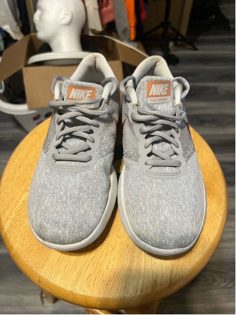Nike Women's Nike Flex Contact Running Shoes Size 7.5 Gray Copper Size US 7.5 / IT 37.5 - 2 Thumbnail