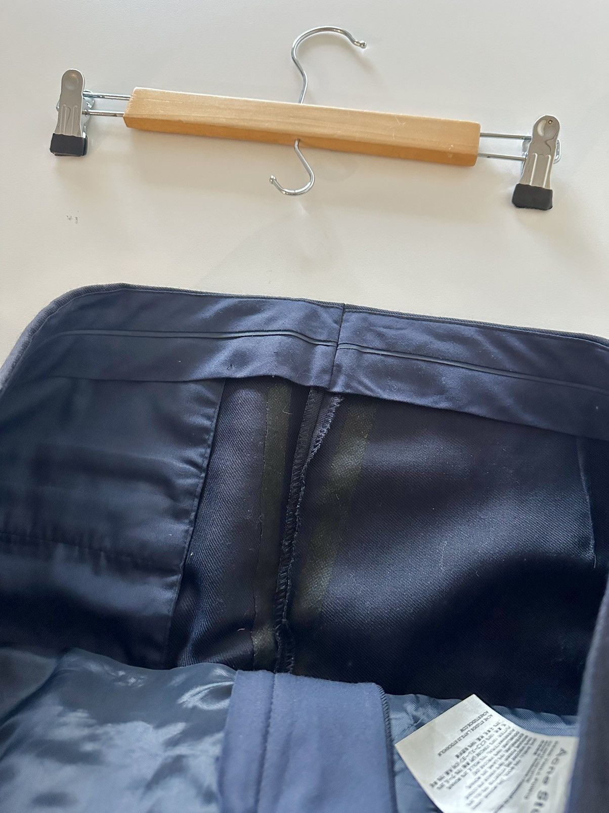 Acne Studios Acne Studios Rene Twill Paw15 Wool/Mohair Pants Navy Blue 38 Size US 38 / EU 54 - 5 Thumbnail