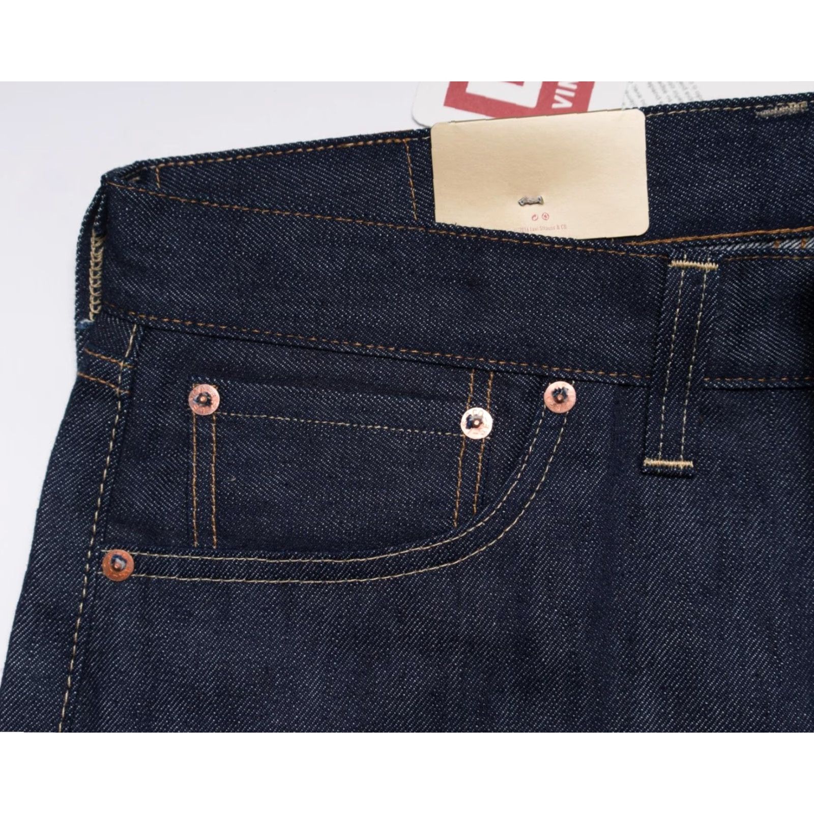 VINTAGE LVC Levi's 501XX 1937 Cinch Back Selvedge Denim