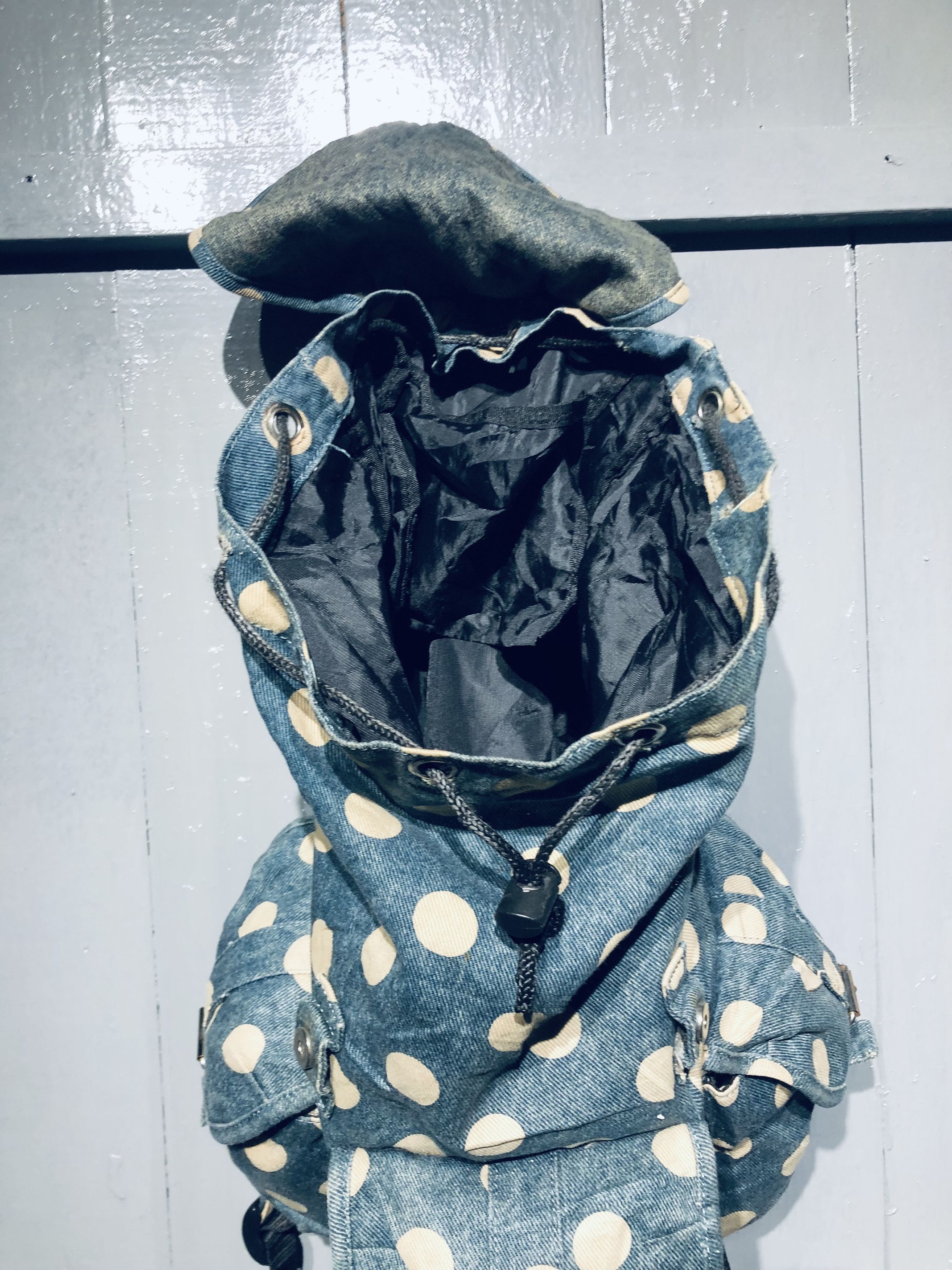 Japanese Brand Japanese Polkadot Multipocket Outside Style Backpack Size ONE SIZE - 6 Thumbnail