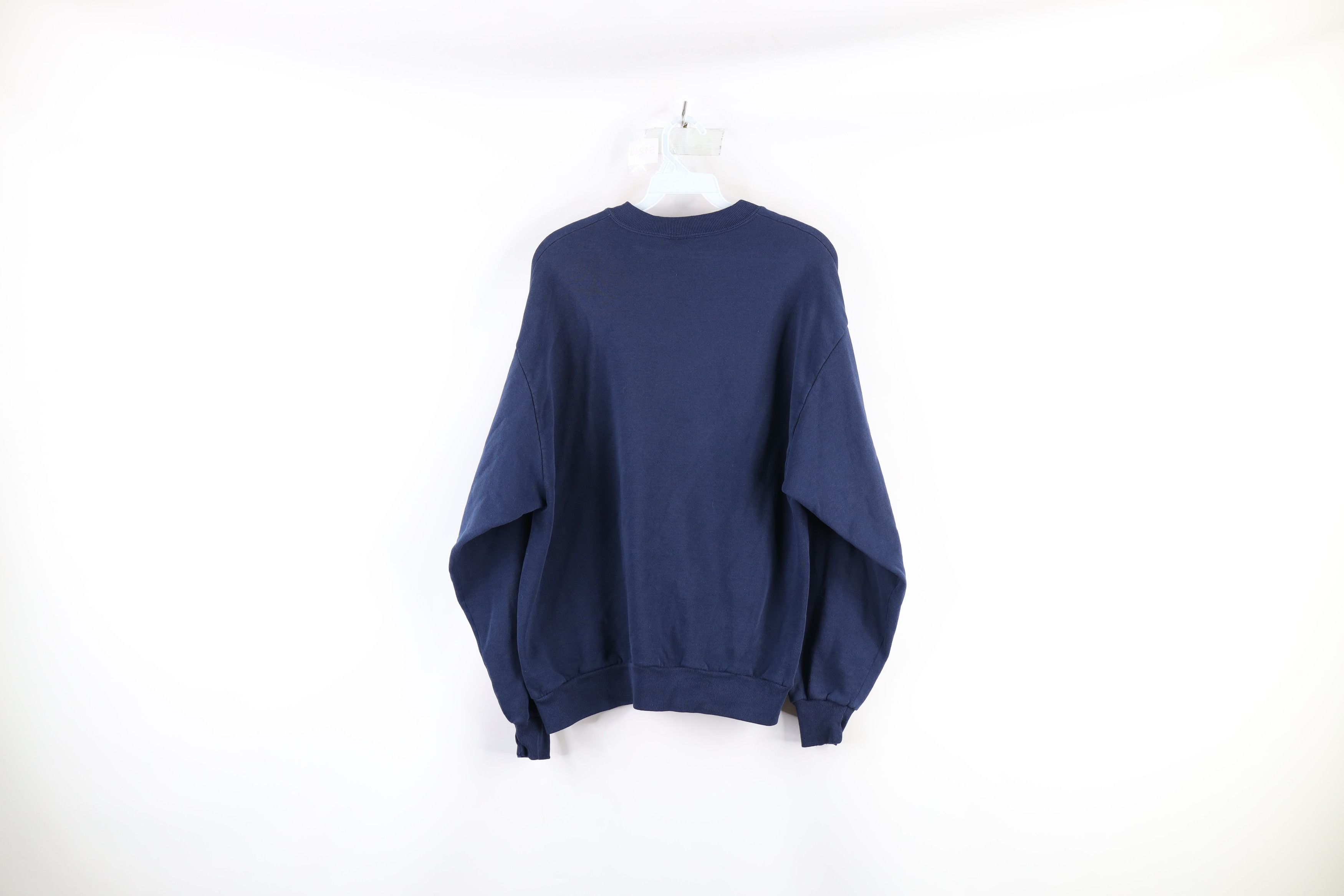 Vintage Vintage 90s Streetwear Crewneck Sweatshirt Navy Blue USA Size US L / EU 52-54 / 3 - 5 Thumbnail