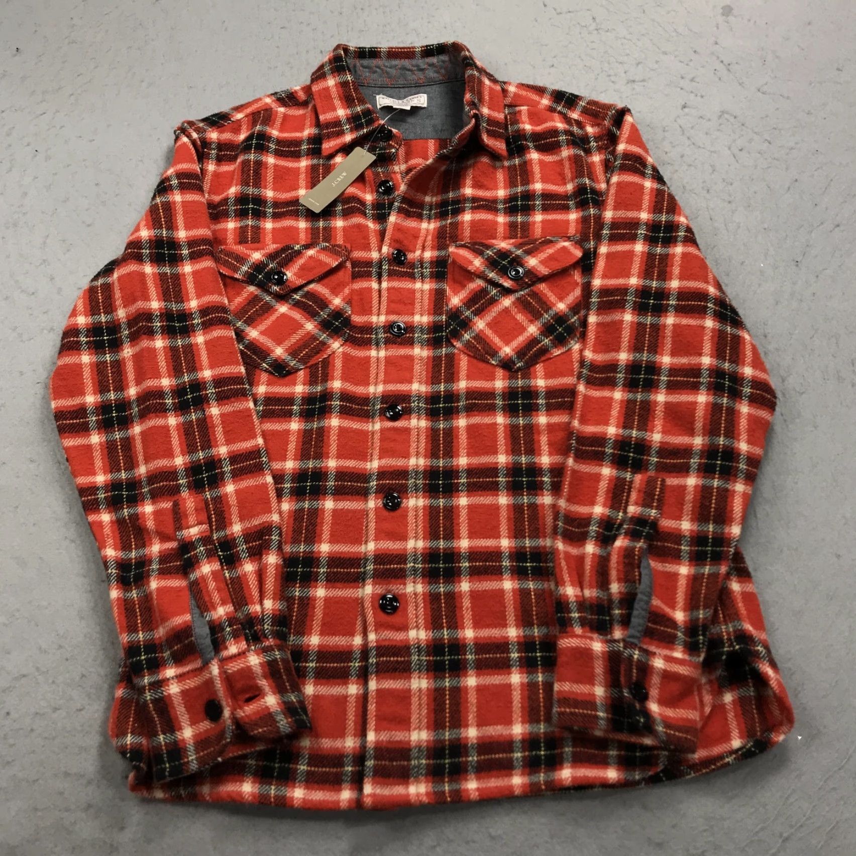 Wallace & Barnes Wallace & Barnes Shirt Mens S Red Plaid Heavyweight Flannel NWT Button-Up Cotton long Sleeve Classic Outdoor 90s style Size US S / EU 44-46 / 1 - 2 Thumbnail