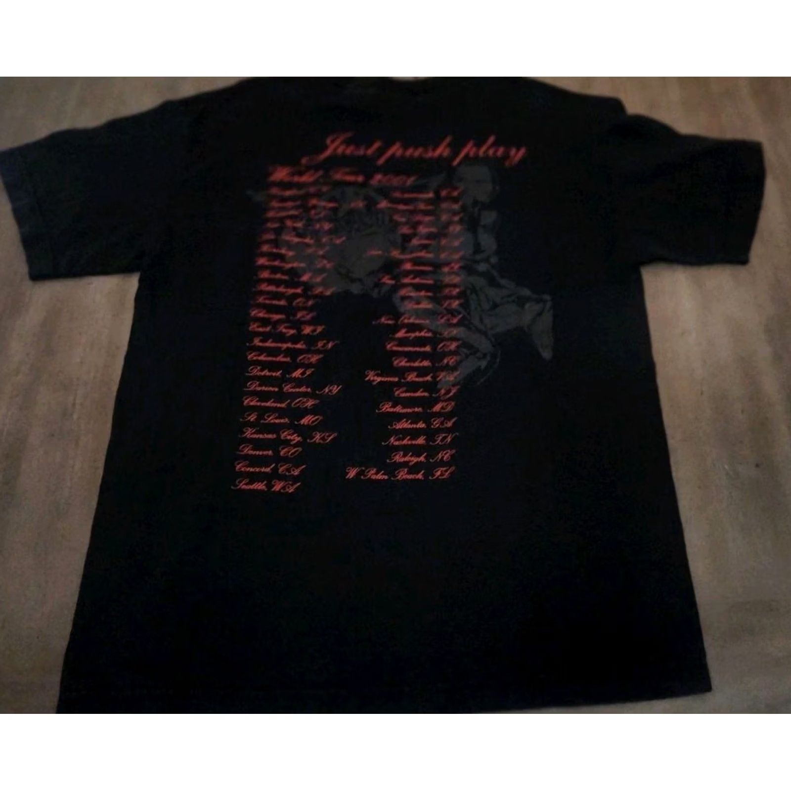 Aerosmith VINTAGE Aerosmith Giant T-Shirt Black M Crew Neck Short Sleeve Logo Band Music Rock Unisex Adults 2000s 2001 Just Push Play Tour Size US M / EU 48-50 / 2 - 3 Thumbnail