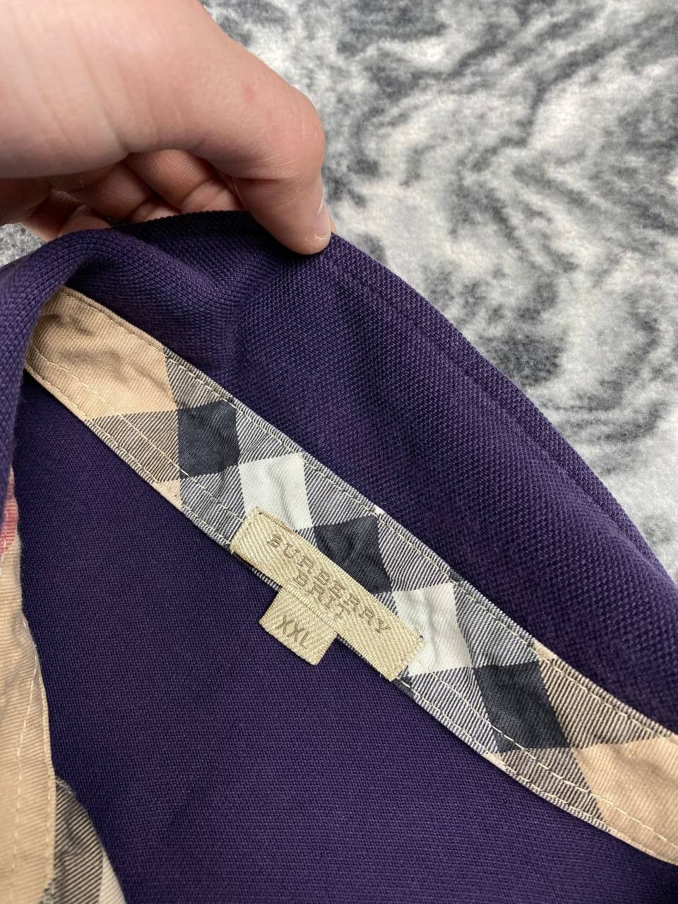 Burberry Vintage Burberry Brit Polo Nova Check Long Sleeve Men Size US XXL / EU 58 / 5 - 6 Thumbnail