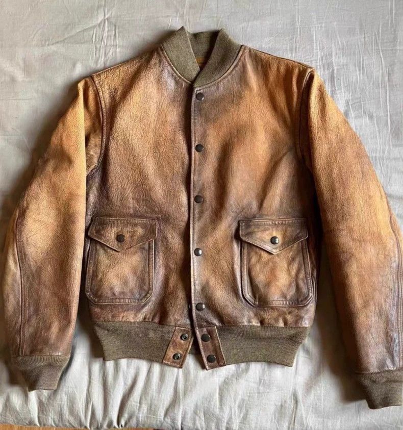 RRL Ralph Lauren RRL A1 Leather Bomber Jacket S - dmc Size US S / EU 44-46 / 1 - 1 Thumbnail