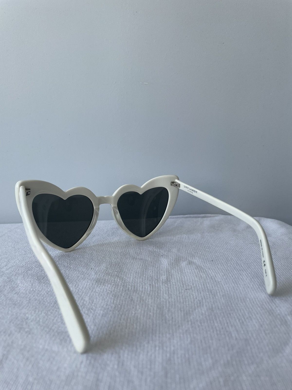 Designer × Saint Laurent Paris × Yves Saint Laurent Saint Laurent SLP White Heart Sunglasses Designer Old Money Size ONE SIZE - 5 Thumbnail