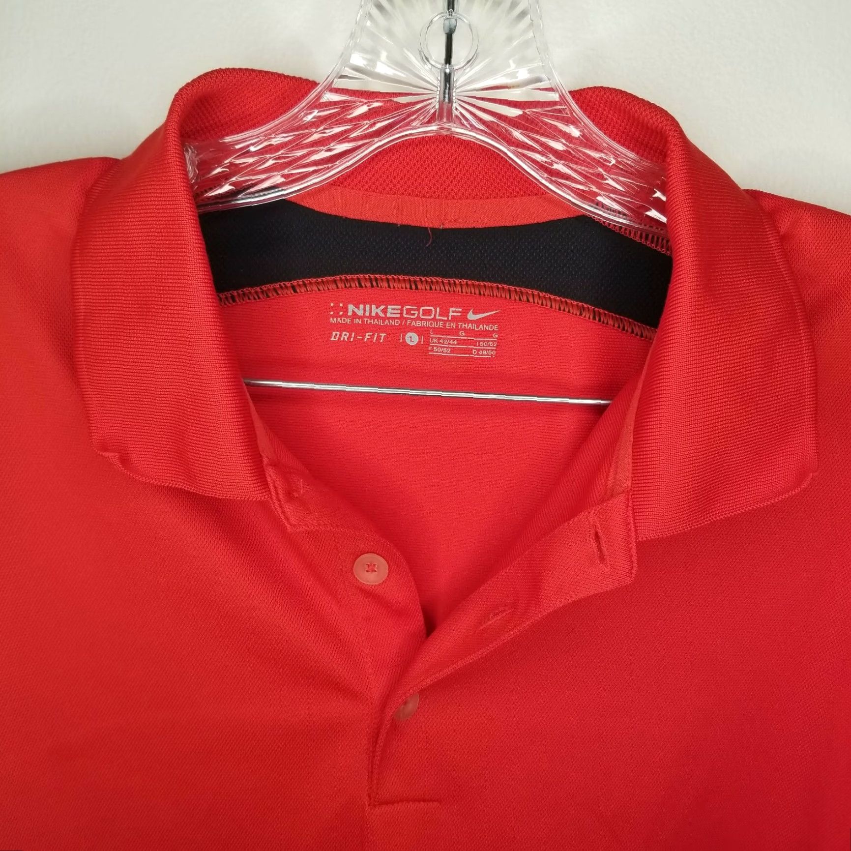 Nike NIKE GOLF Dri-Fit Polo Shirt Mens Size L Red Short Sleeve Golf Size US L / EU 52-54 / 3 - 3 Thumbnail