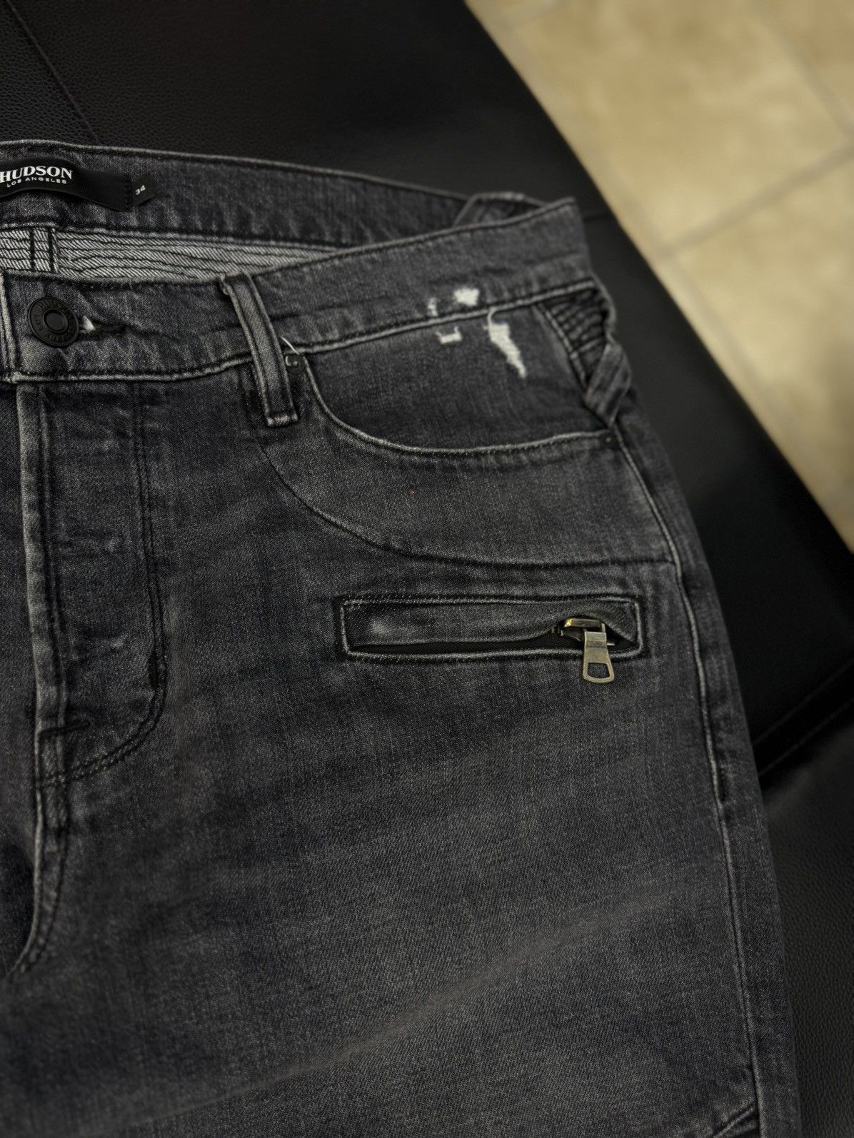 Hudson Black Hudson Biker Style Jeans Size 34 Pre Owned 🧼 Size US 34 / EU 50 - 9 Thumbnail