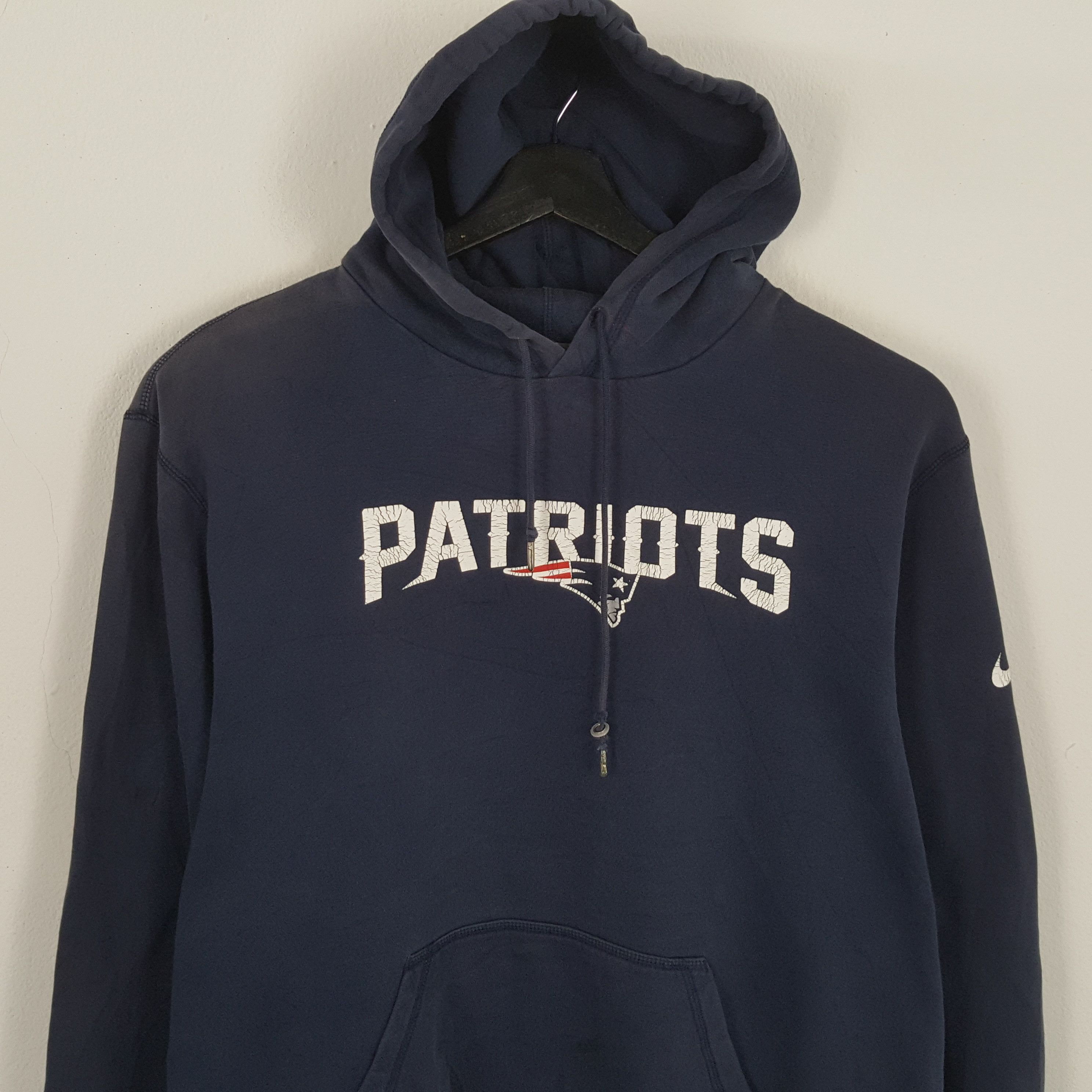 NFL × Nike × Vintage NIKE PATRIOTS NFL American Football Team Hoodies Size US XXL / EU 58 / 5 - 2 Thumbnail