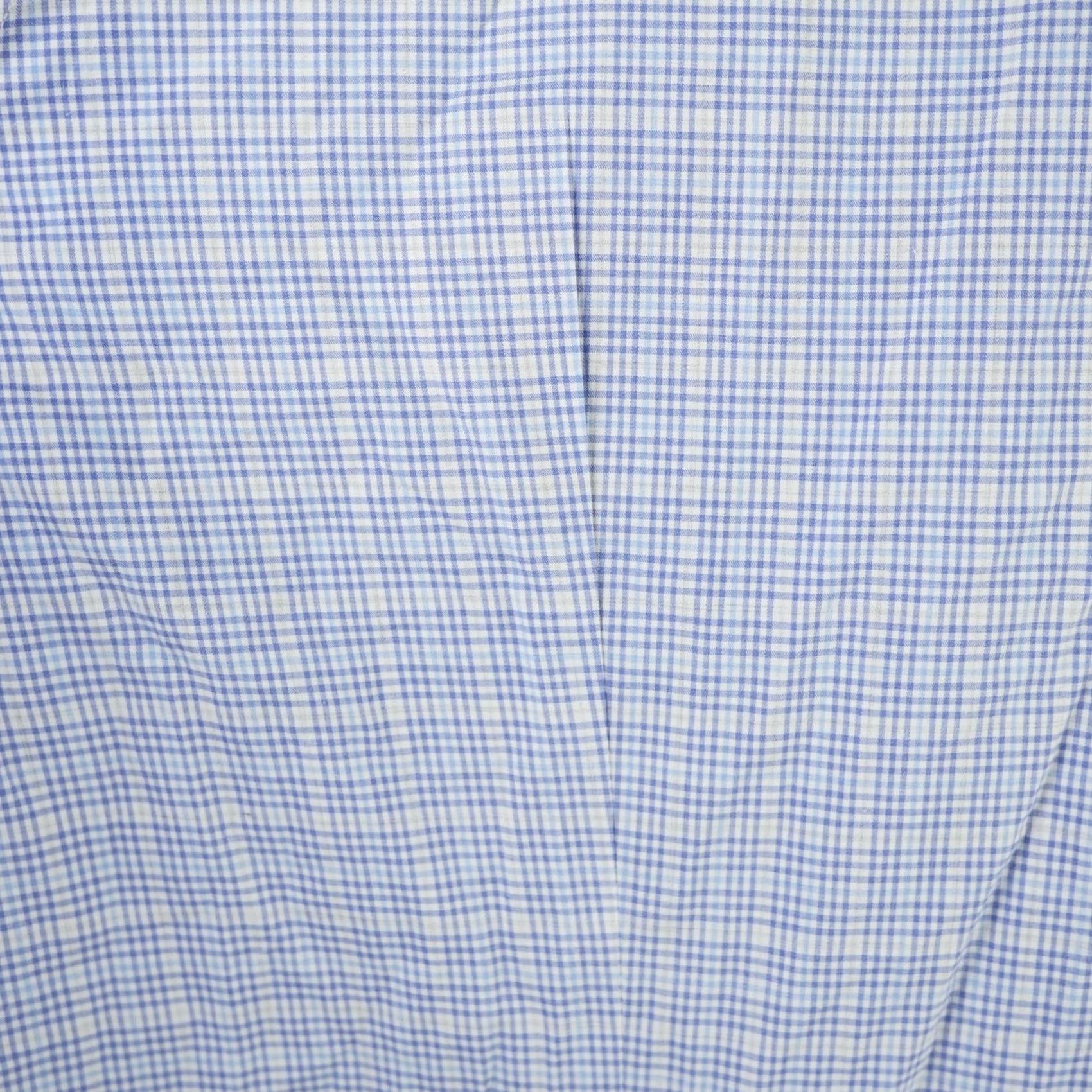 Eton Eton Dress Shirt Mens Blue White Check Contemporary Fit Button Up Cotton 17.5 44 Size 48R - 6 Thumbnail