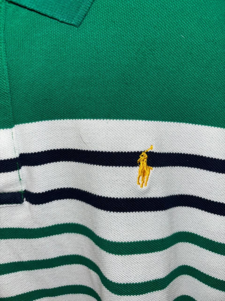Polo Ralph Lauren Polo Ralph Lauren Green and white men's striped shirt M Size US M / EU 48-50 / 2 - 18 Thumbnail