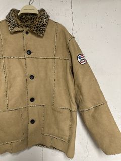 Supreme Reversible Faux Suede Leopard Coat | Grailed