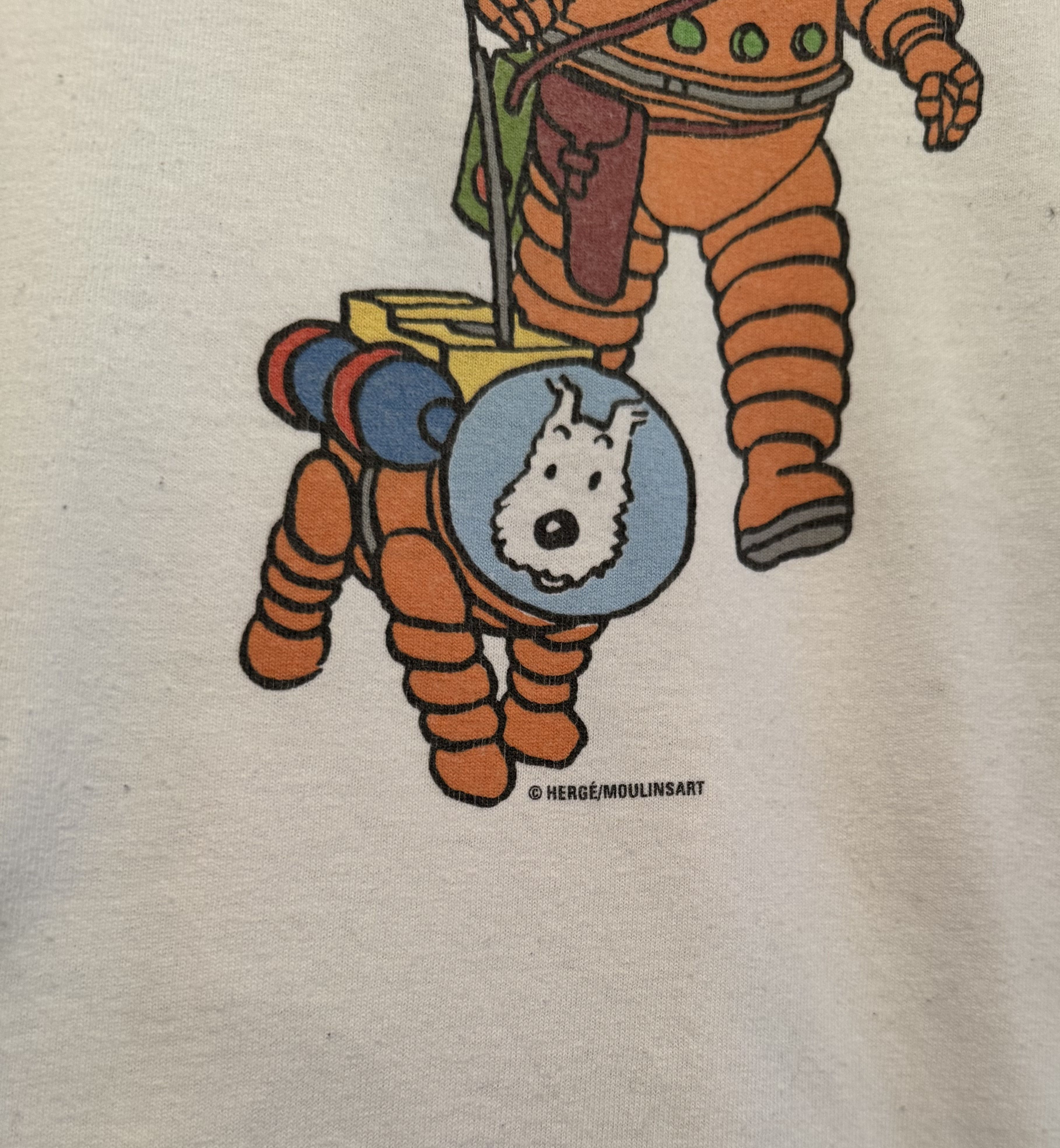 Cartoon Network Vintage 90s The Adventures of Tintin Moon Cartoon T-shirt Size US L / EU 52-54 / 3 - 8 Thumbnail