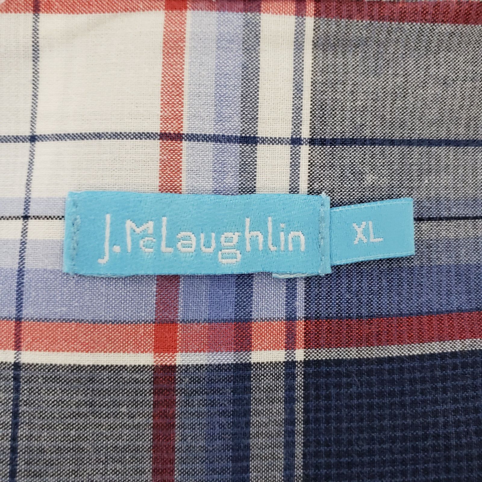 J.McLaughlin J. McLaughlin Contrast Collar Flip Cuff Shirt XL Plaid Check Size US XL / EU 56 / 4 - 13 Thumbnail