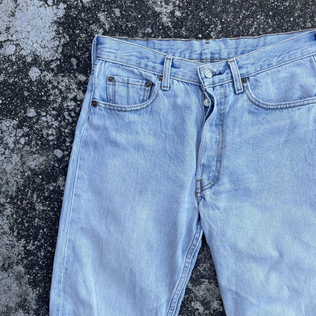 Vintage 80s Levis Button 524 Distressed Denim Jeans
