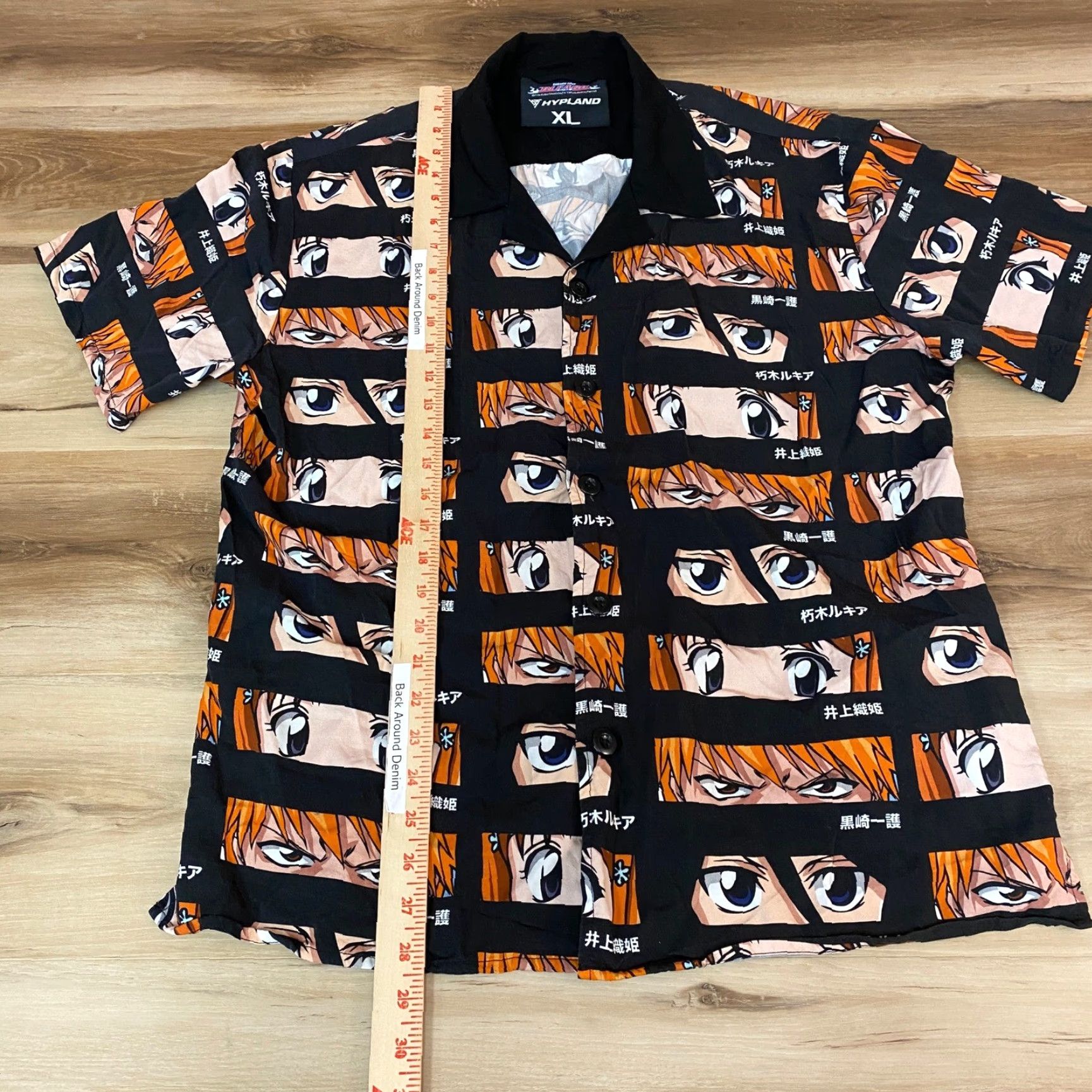 Hypland HYPLAND Bleach Anime Shirt Button Up Mens XL Ichigo Rukia Size US XL / EU 56 / 4 - 6 Thumbnail