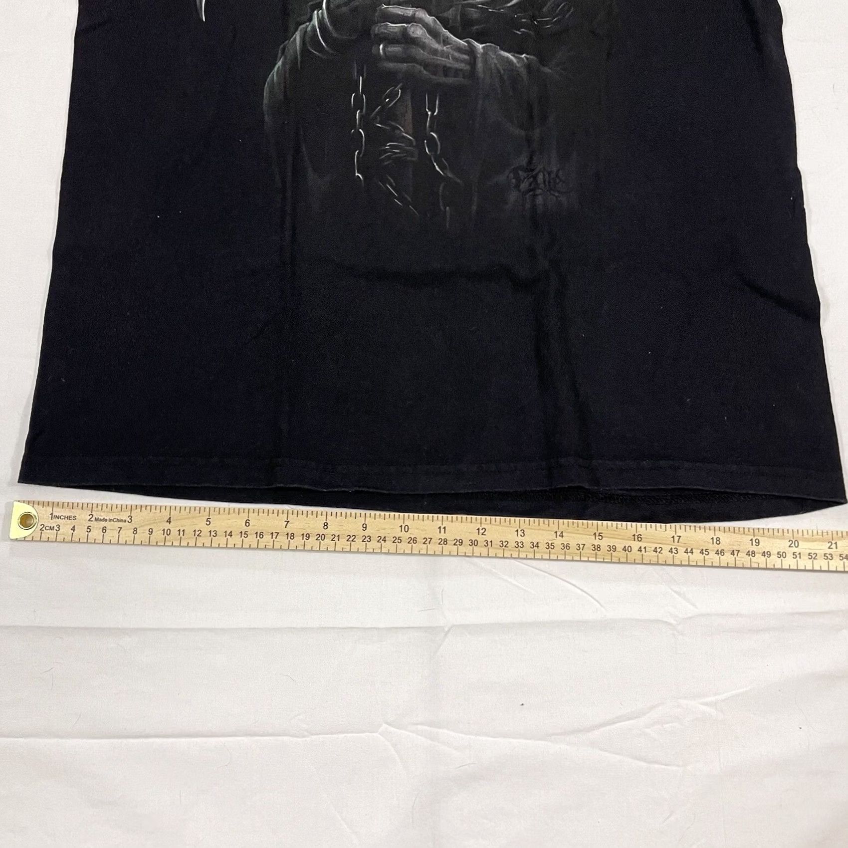 Vintage VINTAGE EXILE Grim Reaper T-Shirt Graphic Horror Gothic Biker Y2K Alstyle SX? Size US L / EU 52-54 / 3 - 5 Thumbnail