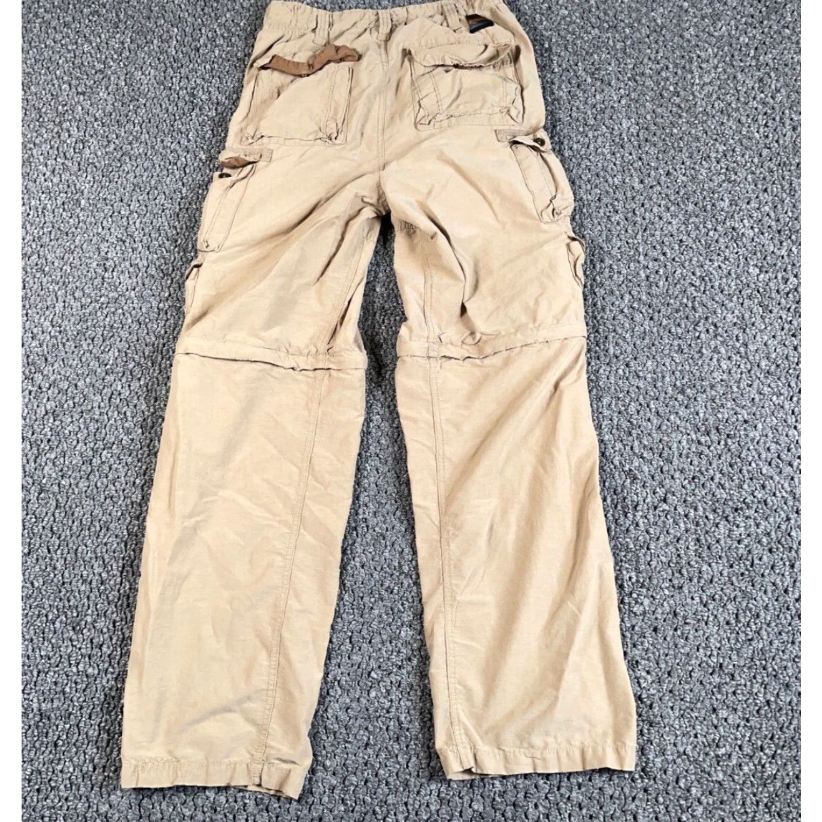 Vintage Vintage Men's Cargo Convertible Pants Shorts 30 x 30 Beige Y2K Hipster Punk Casual Size US 32 / EU 48 - 2 Thumbnail