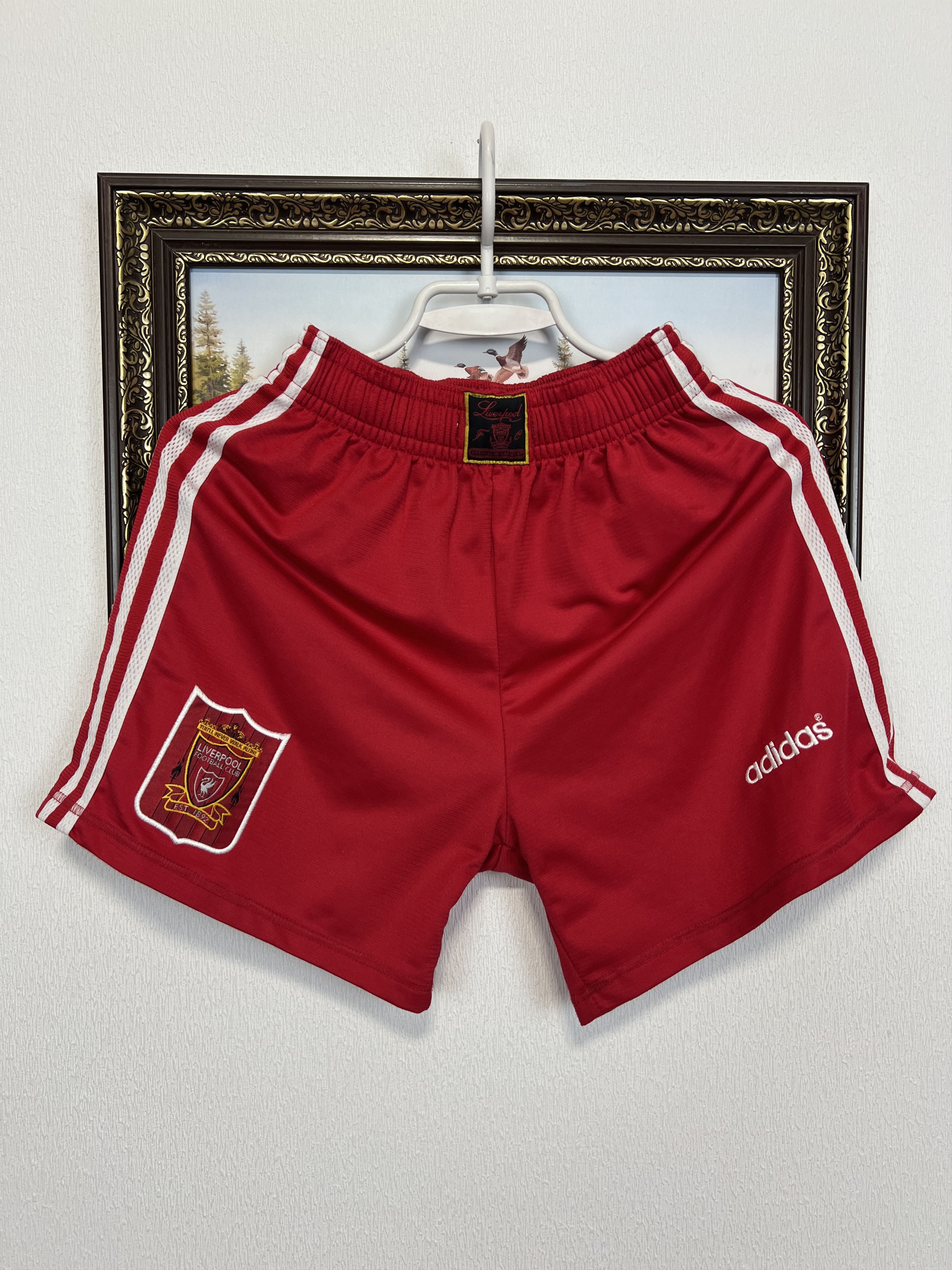 Adidas Vintage 90's Adidas Liverpool Football Shorts Soccer Rare Size US 32 / EU 48 - 1 Thumbnail