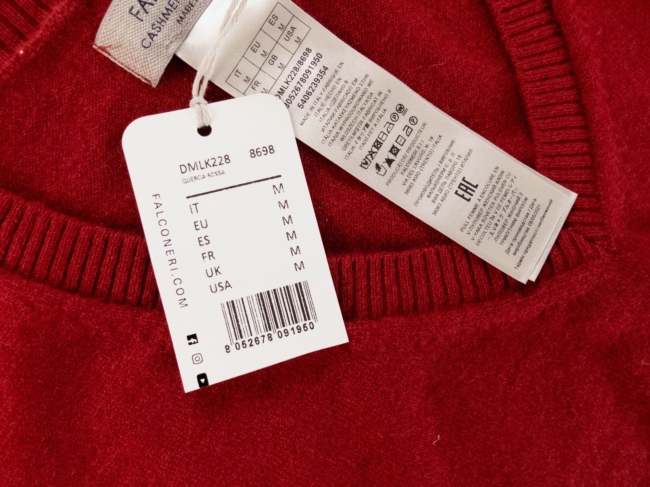 Other FALCONERI red cashmere v-neck side slit sweater Medium Size M / US 6-8 / IT 42-44 - 3 Thumbnail