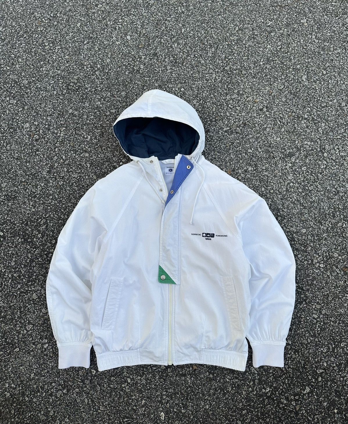 Vintage 🪖Vintage Yamaha Sport Style All White Bomber Jacket Size US M / EU 48-50 / 2 - 3 Thumbnail