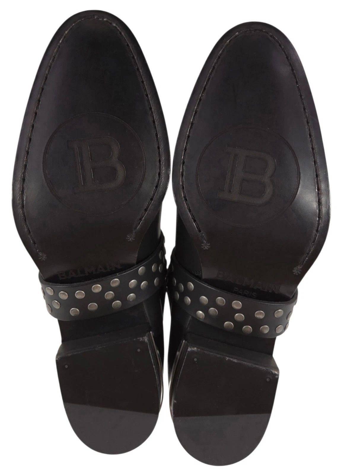 Balmain Balmain Beatle Studded Harness Boots US 13 EU 46 Mens Black Size US 13 / EU 46 - 9 Thumbnail