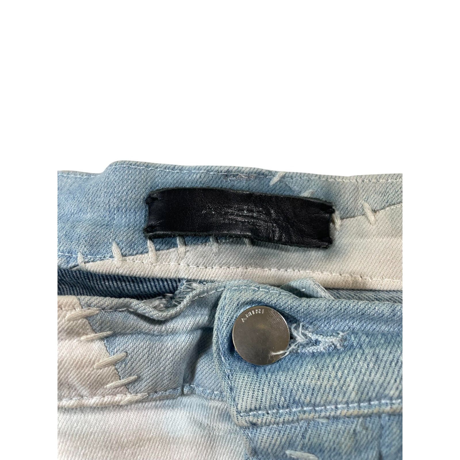 Amiri Amiri Light Wash Patchwork Jeans Size US 36 / EU 52 - 3 Thumbnail