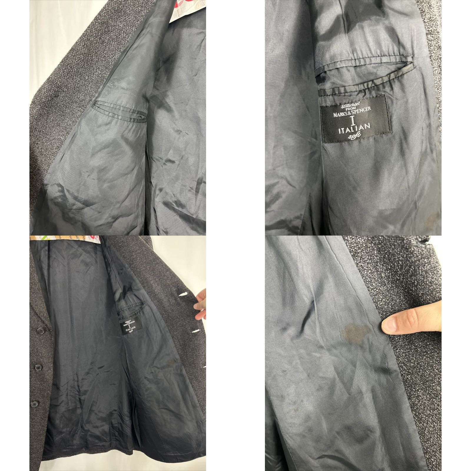 Marks & Spencer Marks & Spencer Men’s 46M Static Black Viscose Cotton Sport Coat Size US S / EU 44-46 / 1 - 8 Thumbnail