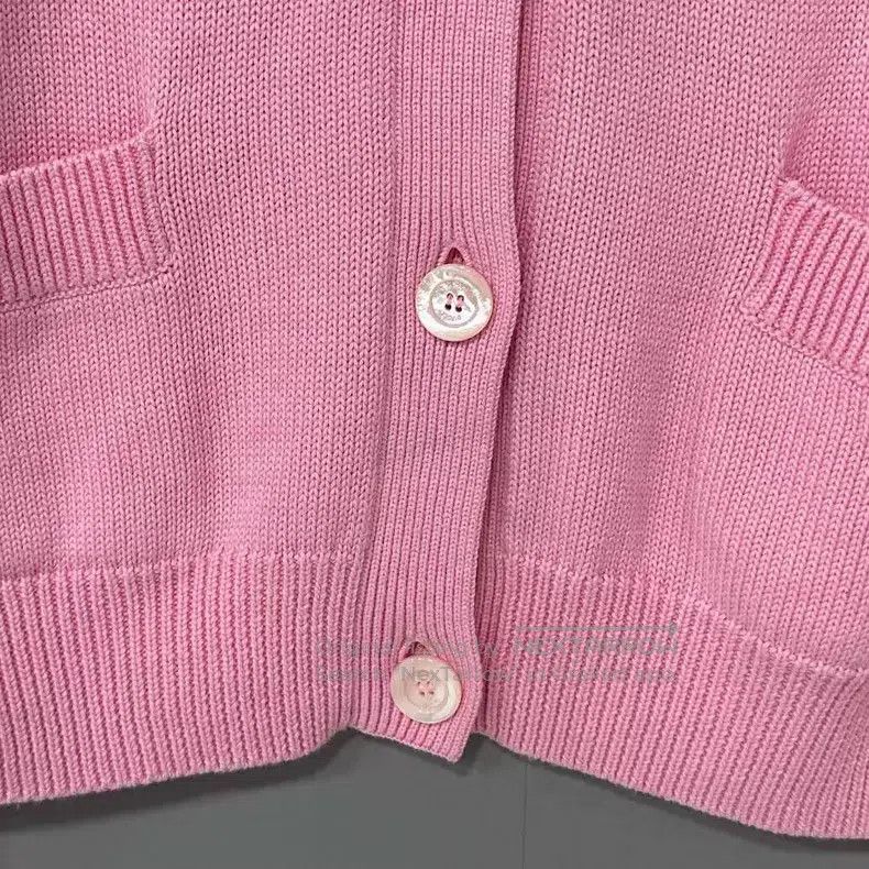 Gucci Gucci Pink apple logo knitted cardigan coat Size M / US 6-8 / IT 42-44 - 4 Thumbnail