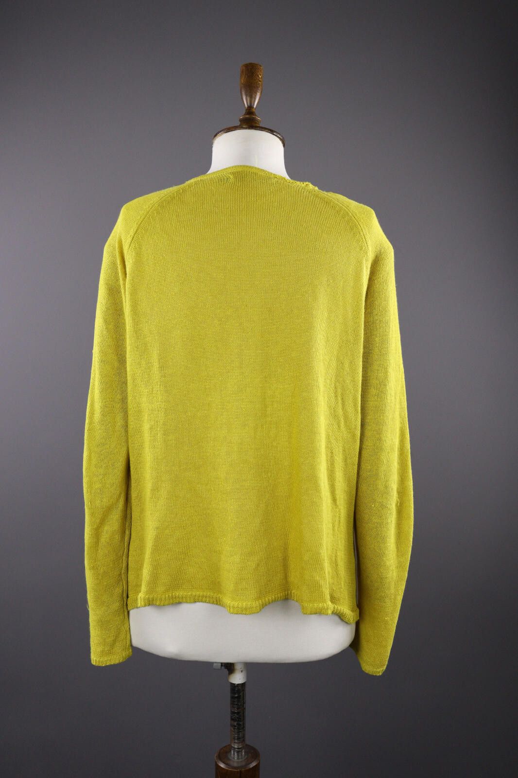 Designer Ladies Gudrun Sjöden Yellow Linen Cardigan Sweater Size L Size L / US 10 / IT 46 - 6 Thumbnail