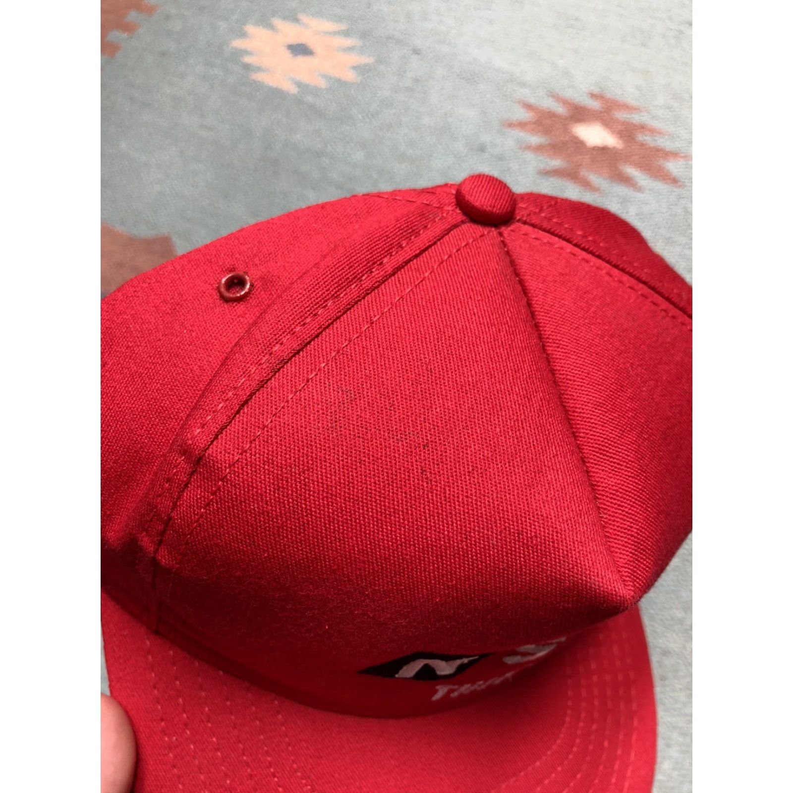 Vintage VINTAGE Snapback Hat Cap NSC Thiem Red Made in USA EUC NOS Tennis Men Adjustable Red USA Snапback Hat Size ONE SIZE - 4 Thumbnail